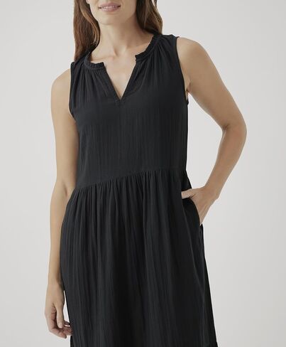 Pact Organic Cotton Women's Ruffled Maxi Dress in Saudi Arabia