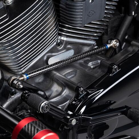 Advanblack Shift Linkage, Axion Carbon Fiber Adjustable Shift Linkage Compatible with Harley Touring Street Glide, Electra Glide, Road King, Road Glide, Tri Glide, Softail 1986-2025 (Gold) in Saudi Arabia