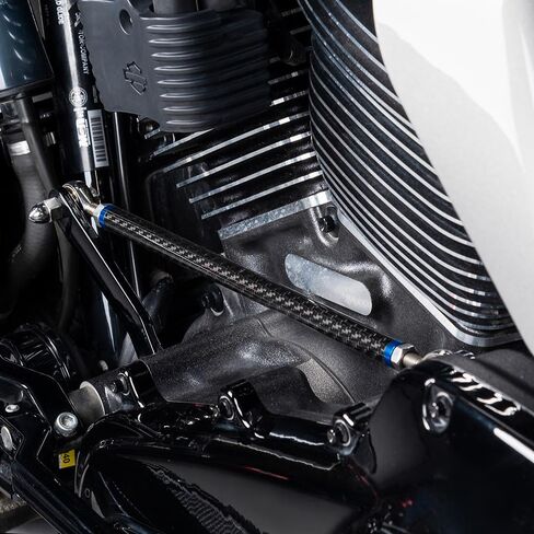 Advanblack Shift Linkage, Axion Carbon Fiber Adjustable Shift Linkage Compatible with Harley Touring Street Glide, Electra Glide, Road King, Road Glide, Tri Glide, Softail 1986-2025 (Gold) in Saudi Arabia