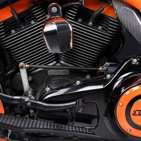 Advanblack Shift Linkage, Axion Carbon Fiber Adjustable Shift Linkage Compatible with Harley Touring Street Glide, Electra Glide, Road King, Road Glide, Tri Glide, Softail 1986-2025 (Gold) in Saudi Arabia