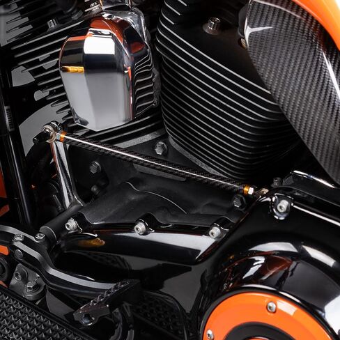 Advanblack Shift Linkage, Axion Carbon Fiber Adjustable Shift Linkage Compatible with Harley Touring Street Glide, Electra Glide, Road King, Road Glide, Tri Glide, Softail 1986-2025 (Gold) in Saudi Arabia