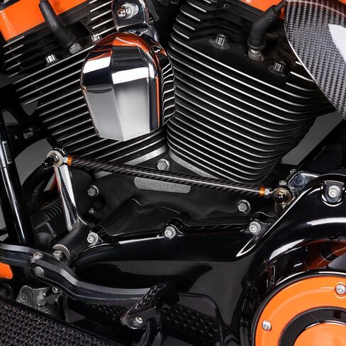 Advanblack Shift Linkage, Axion Carbon Fiber Adjustable Shift Linkage Compatible with Harley Touring Street Glide, Electra Glide, Road King, Road Glide, Tri Glide, Softail 1986-2025 (Gold) in Saudi Arabia