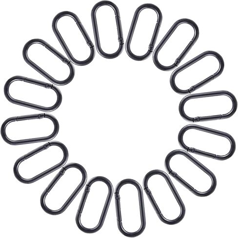 16 قطعة Carabiners الملونة لطيف المفاتيح كليب ، المسار شكل حلقة تسلق كليب الألومنيوم هوك الملحقات المفاجئة ربط مفتاح سلسلة حلقة هوك in Kuwait