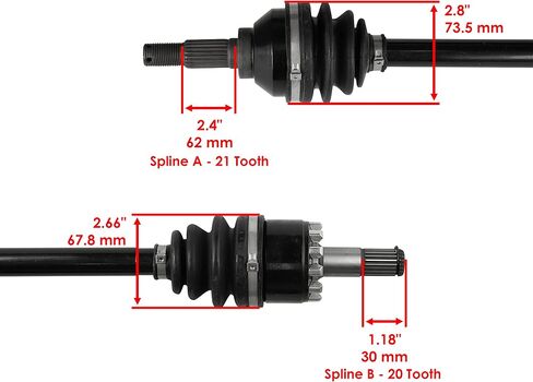 محور مفصل Caltric الأمامي اليسرى متوافق مع Kawasaki 59266-0007 59266-0024 in Kuwait
