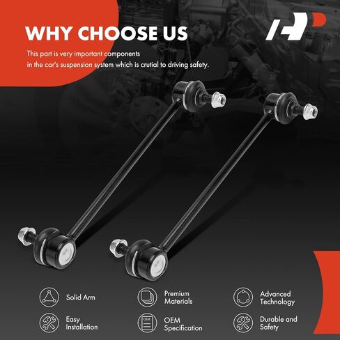 A-Premium 2 X Front Front Sway Bar Links Bar Bar Bar ، متوافقة مع Ford Fiesta 2011-2019 ، EcoSport 2018-2022 & Toyota Yaris 2019-2020 ، Yaris IA 2017-2018 & Mazda CX-3 ، 2 & Scion IA in Saudi Arabia