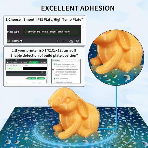 تموجات الماء من IdeaFormer + لوحة بناء منسوجة بحبيبات خشبية لمختبر Bambu X1/X1C/X1E/P1P/P1S/A1، ورقة تأثير لوحة فولاذية مرنة ناعمة لكل زنبرك لطابعات Bambu ثلاثية الأبعاد 257 × 257 مم in Kuwait