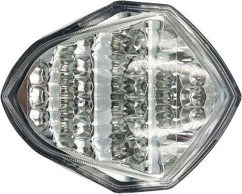 Clear Motorcycle Rear Tail Light DRL Red Light Amber Dynamic Turn Signal, Compatible with Suzuki GSX-R 1000 2003-2004, Motorcycle Rear Turn Signal Tail Stop Light in Saudi Arabia