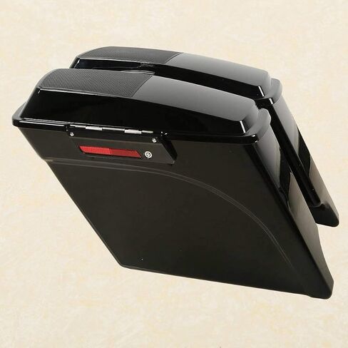 5" ABS Stretched Extended Saddlebags with Speaker Lid fits for Harley Davidson 1993-2013 Touring Models FLT,FLHT,FLHTCU,FLHRC,Road King,Road Glide,Street Glide,Electra Glide,Ultra-Classic in Saudi Arabia