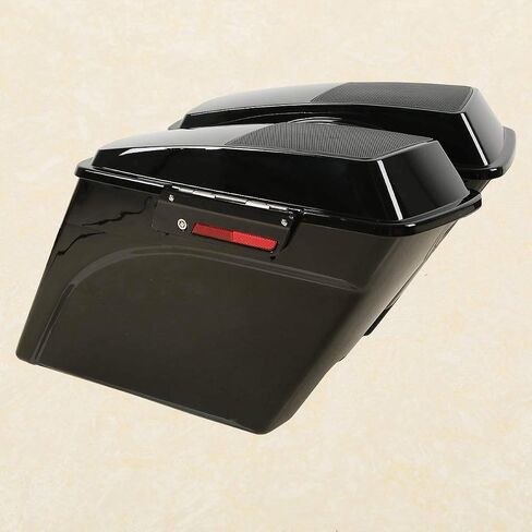 5" ABS Stretched Extended Saddlebags with Speaker Lid fits for Harley Davidson 1993-2013 Touring Models FLT,FLHT,FLHTCU,FLHRC,Road King,Road Glide,Street Glide,Electra Glide,Ultra-Classic in Saudi Arabia