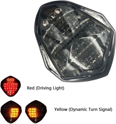 ضوء انعقاد نارية خلف لبرنامج نارية نارية صافية Drl Red Light Amber Dyber Dynamic Turn ، متوافق مع Suzuki GSX-R 1000 2003-2004 ، ضوء إيقاف إشارة الدوران الخلفي للدراجة النارية in Saudi Arabia
