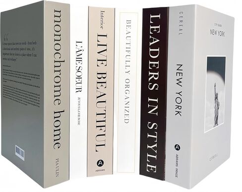 4 Pack Faux Books for Decoration, Ediactcyl Decorative Books Set for Coffee Table Bookshelf Display, Modern Fashion Fake Book Stacks for Living Room Decor in Saudi Arabia
