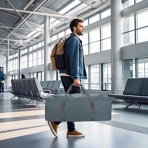 Large Duffle Bag for Travel, 100L Travel Bags for Men Extra Large Duffel Bag Water & Tear Resistant Women Weekender Bag w/Shoulder Strap for House Moving Travel Essentials Camping Gear Storage in Kuwait
