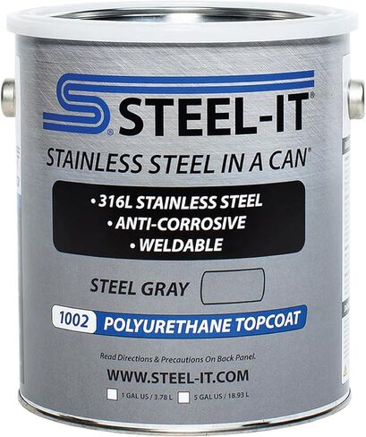 طلاء علوي من البولي يوريثين من Steel-It 1012Q، قابل للحام، طلاء فائق مضاد للتآكل - أسود (1 كوارت) in Kuwait