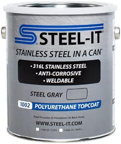 طلاء علوي من البولي يوريثين من Steel-It 1012Q، قابل للحام، طلاء فائق مضاد للتآكل - أسود (1 كوارت) in Kuwait