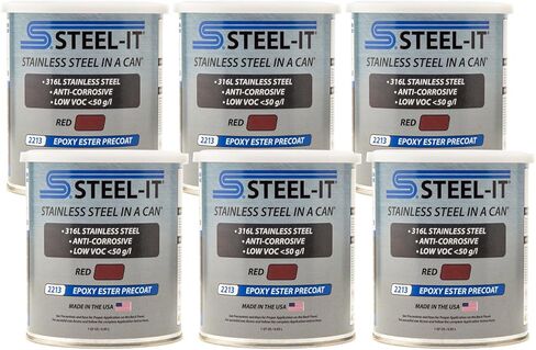 طلاء علوي من البولي يوريثين من Steel-It 1012Q، قابل للحام، طلاء فائق مضاد للتآكل - أسود (1 كوارت) in Kuwait