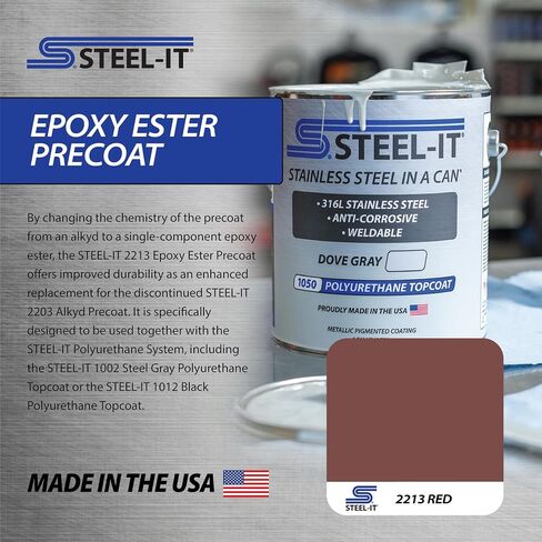 طلاء علوي من البولي يوريثين من Steel-It 1012Q، قابل للحام، طلاء فائق مضاد للتآكل - أسود (1 كوارت) in Kuwait