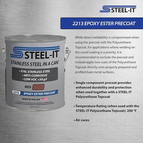 طلاء علوي من البولي يوريثين من Steel-It 1012Q، قابل للحام، طلاء فائق مضاد للتآكل - أسود (1 كوارت) in Kuwait