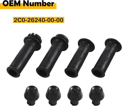 2C0-26240-00-00 2 عبوة تجميع قبضة أنبوب الخانق المتوافقة مع Yamaha YZF-R6 2006-2020 ، YZF-R1 2015-2019 ، YZF-R1M 2015-2018 ، YZF-R1S 2016-2018-NON SLIP RAPBAR GRIP. in Kuwait