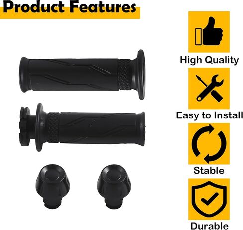 2C0-26240-00-00 2 عبوة تجميع قبضة أنبوب الخانق المتوافقة مع Yamaha YZF-R6 2006-2020 ، YZF-R1 2015-2019 ، YZF-R1M 2015-2018 ، YZF-R1S 2016-2018-NON SLIP RAPBAR GRIP. in Kuwait