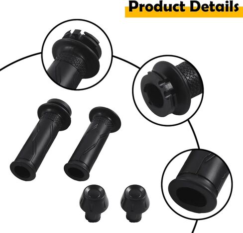 2C0-26240-00-00 2 عبوة تجميع قبضة أنبوب الخانق المتوافقة مع Yamaha YZF-R6 2006-2020 ، YZF-R1 2015-2019 ، YZF-R1M 2015-2018 ، YZF-R1S 2016-2018-NON SLIP RAPBAR GRIP. in Kuwait