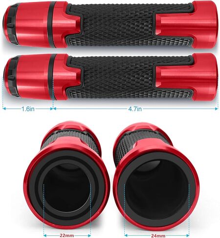 Motorcycle Grips 7/8" 22mm Universal Non Slip Handlebar Grips for Suzuki GSF 600 650 1200 1250 1250s Bandit in Kuwait