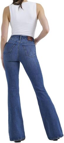 Wrangler Women's Bespoke Lily High Rise Flare Jeans Denim in Kuwait