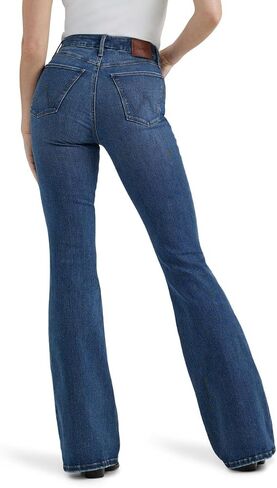 Wrangler Women's Bespoke Lily High Rise Flare Jeans Denim in Kuwait