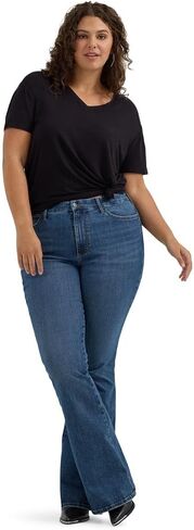 Wrangler Women's Bespoke Lily High Rise Flare Jeans Denim in Kuwait