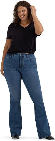 Wrangler Women's Bespoke Lily High Rise Flare Jeans Denim in Kuwait