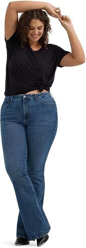 Wrangler Women's Bespoke Lily High Rise Flare Jeans Denim in Kuwait