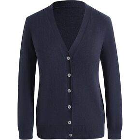 Women’s Lightweight V-Neck Button-Down Cardigan Sweater – Long Sleeve, Soft Knit, Classic Fit in Saudi Arabia
