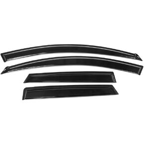 Ikon Motorsports Window Windows Agensives مع 2010-2013 Mazda 3 Hatchback ، Dark Smoke Slim Style Acrylic Rain Sun Window Show in Saudi Arabia