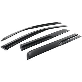 IKON MOTORSPORTS Tape On External Window Visor, Compatible with 2003-2006 Mitsubishi Outlander, Acrylic Smoke Tinted & Semi-Transparent Sun Rain Shade Guard Wind Vent Air Deflector in Saudi Arabia