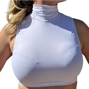 High Turtle Neck Crop Top UPF50+ Sun Protection for Neck & Chest in Saudi Arabia