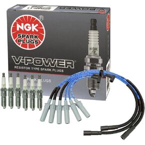 NGK Wire & 6 V-Power Spark Plugs Kit لجيب Wrangler 3.8 V6 in Saudi Arabia