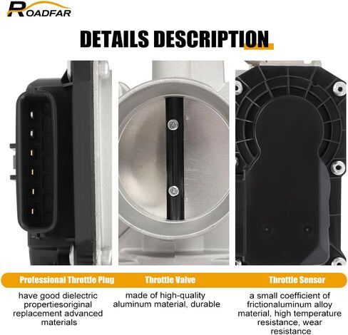 Roadfar Electric Throttle Body FIT لعام 2011-2016 لـ Scion TC | 2010-2017 لـ Toyota لـ Camry | 2009-2018 ل Toyota لـ Highlander | 2009-2018 لـ Toyota لـ RAV4 220300V010 22030-36010 S20140 in Saudi Arabia