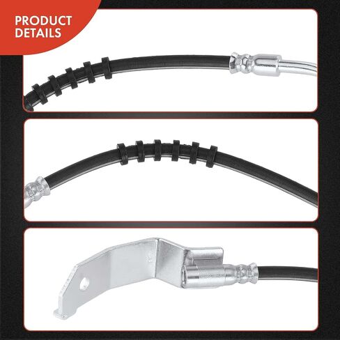 A-Premium Front Maptenger Brake خرطوم هيدروليكي متوافق مع فورد ولينكولن و Mercury Models-Crown Victoria 1999-2002 ، Town Car 1998-2002 ، Grand Marquis 1998-2002 ، 4.6L in Saudi Arabia