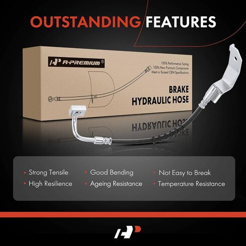 A-Premium Front Maptenger Brake خرطوم هيدروليكي متوافق مع فورد ولينكولن و Mercury Models-Crown Victoria 1999-2002 ، Town Car 1998-2002 ، Grand Marquis 1998-2002 ، 4.6L in Saudi Arabia