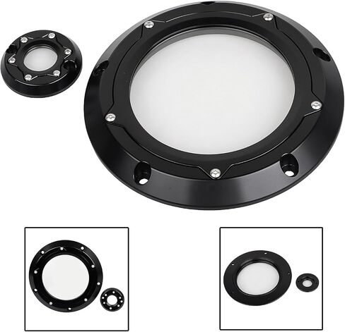 Black Clear Derby Timing Timer Cover Compatible with 2017-2023 Harley M8 Road King Road Glide Street Glide Electra Glide FLHR LTRX FLHX FLHTCU in Saudi Arabia