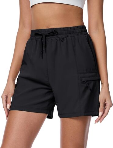 MAGCOMSEN Women's 5" Hiking Cargo Shorts UPF 50+ Lightweight Quick Dry Summer Golf Athletic Casual Shorts 4 Pockets in Saudi Arabia