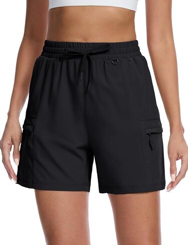 MAGCOMSEN Women's 5" Hiking Cargo Shorts UPF 50+ Lightweight Quick Dry Summer Golf Athletic Casual Shorts 4 Pockets in Saudi Arabia