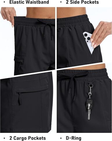 MAGCOMSEN Women's 5" Hiking Cargo Shorts UPF 50+ Lightweight Quick Dry Summer Golf Athletic Casual Shorts 4 Pockets in Saudi Arabia