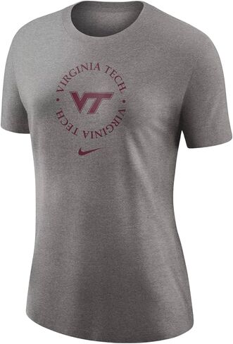 تي شيرت قطني للسيدات من Nike College Dri-FIT (الولايات المتحدة، ألفا، صغير، عادي، عادي، رمادي، أوهايو ستيت باكيز) in Saudi Arabia