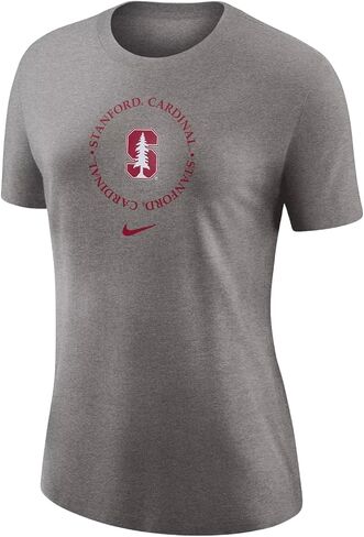 تي شيرت قطني للسيدات من Nike College Dri-FIT (الولايات المتحدة، ألفا، صغير، عادي، عادي، رمادي، أوهايو ستيت باكيز) in Saudi Arabia