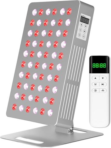 Red Light Therapy for Face and Body - Infrared Red Light Therapy Panel with Stand, Remote & 5 Wavelength - Led 660nm Red Light & 850nm Near Infrared Light Therapy Lamp Device at Home for Face & Body in Saudi Arabia