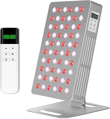 Red Light Therapy for Face and Body - Infrared Red Light Therapy Panel with Stand, Remote & 5 Wavelength - Led 660nm Red Light & 850nm Near Infrared Light Therapy Lamp Device at Home for Face & Body in Saudi Arabia