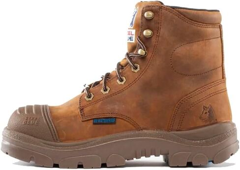 Steel Blue Men Men Argyle Scuff Steel Toe Safety Boot ، Brown in Kuwait