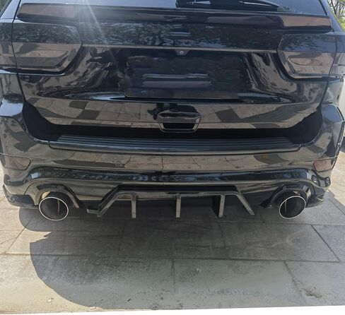 Rear Bumper Diffuser 3Pcs for Jeep Grand Cherokee SRT 2014 2015 2016 2017 2018 2019 2020 2021 Rear Lower Bumper Lip Diffuser Spoiler (Glossy Black) in Saudi Arabia