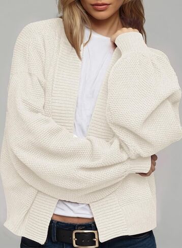 Dokotoo Cardigan Sweaters for Women Lantern Sleeve Womens Cardigan Sweaters Fall Winter Clothes 2025 in Saudi Arabia