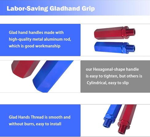 15 FT Air Brake Line Hose Coil Assembly with Glad Hands &Rubber Seals & Grips for Semi Truck Air Line Blue & Red Trailer Hoses 1/2" NPT Fittings with 12" leads in Saudi Arabia